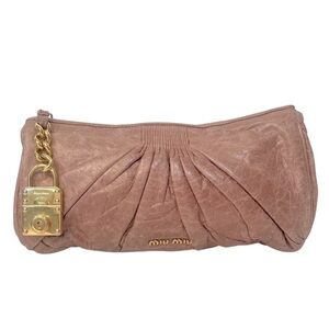 Miu Miu Matelasse Leather Clutch